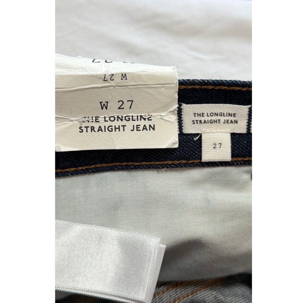 Madewell Longline Straight Jean Dark Indigo High Rise Button Fly 27 NX984 NWT - Picture 7 of 10